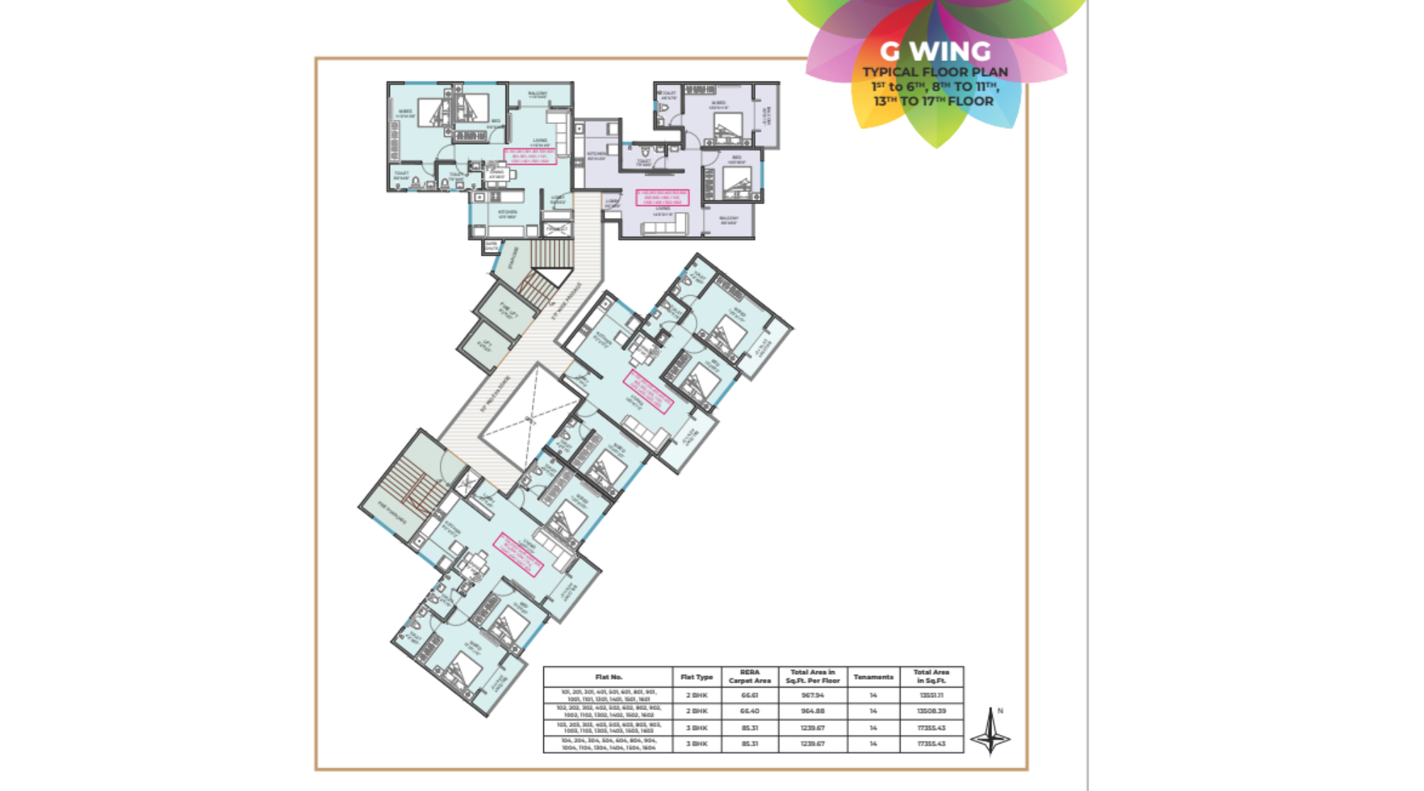 Platinum-Citylights-Typical-Floor-Plan-Wing-G